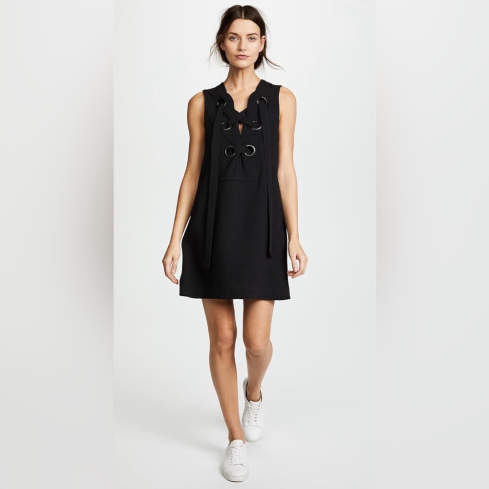 English Factory lace up mini dress